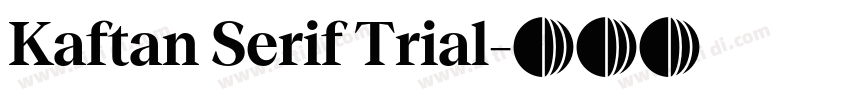 Kaftan Serif Trial字体转换